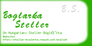 boglarka steller business card